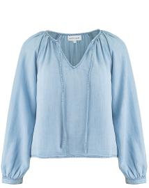 Blusenshirt Tie Front 